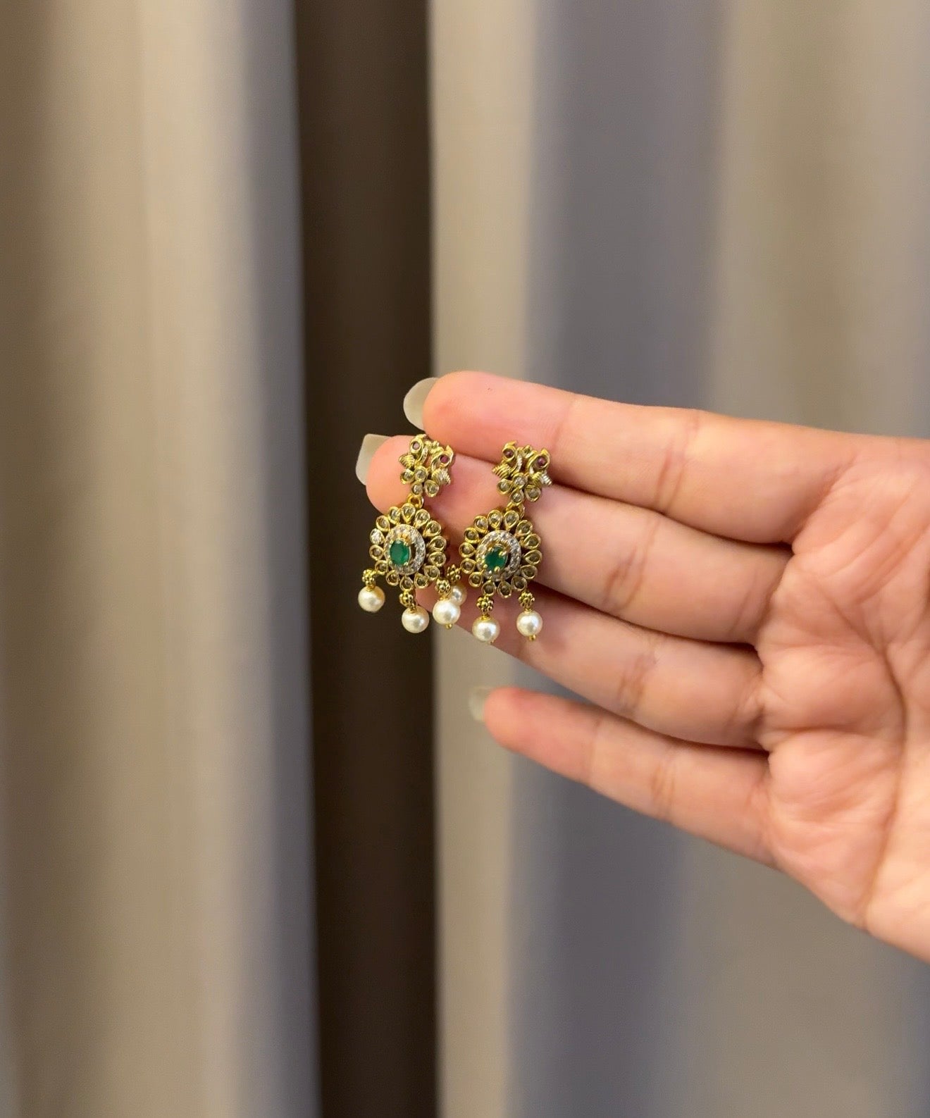 Ruby Emerald Premium Necklace with Earrings