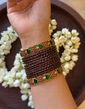 Palakka Maroon Raindrop Bangles Set