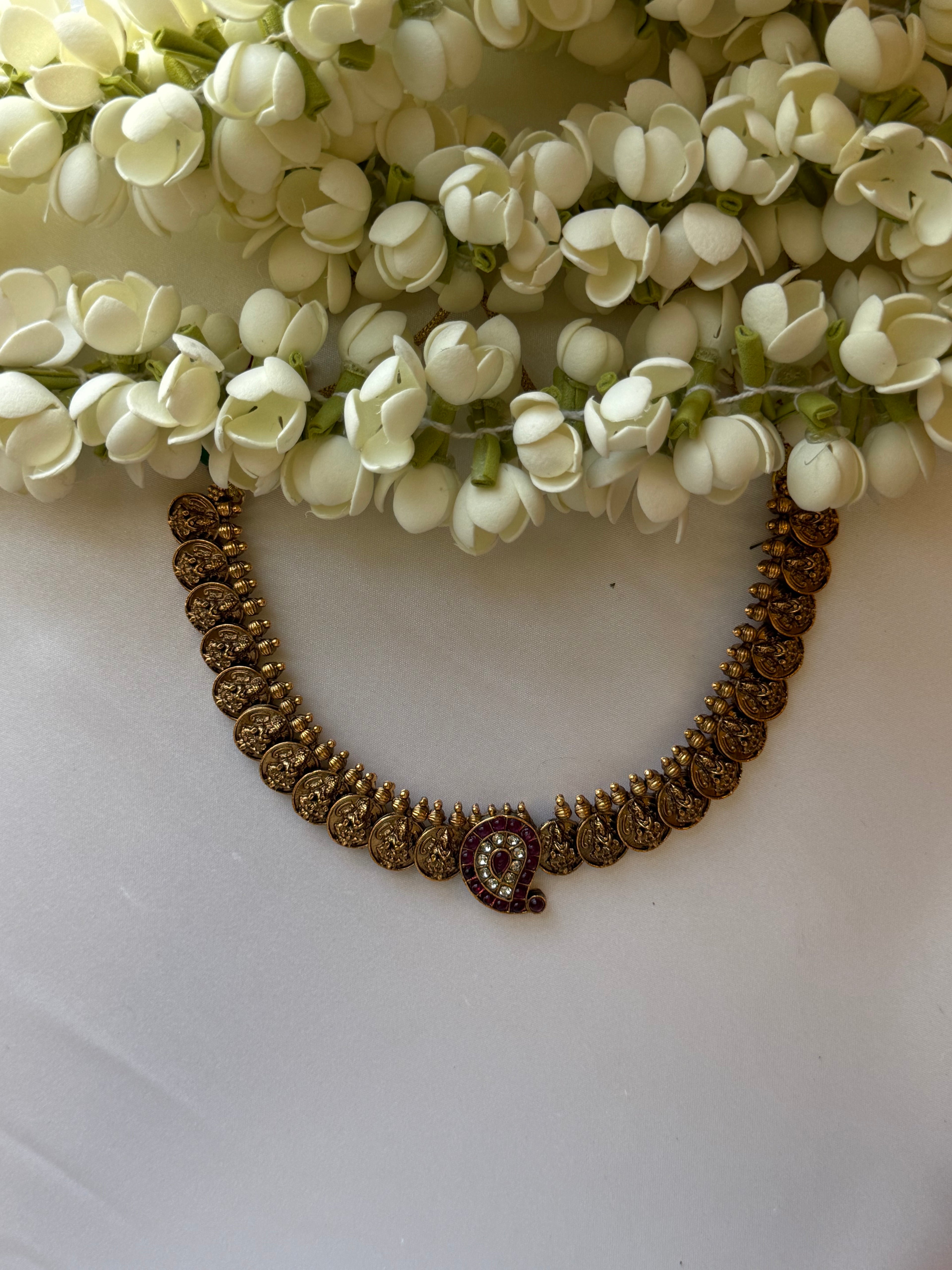 Antique Mango Kemp Coin Necklace with Earrings