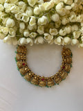 Aishwarya Necklace with Green Beads with Jhumkas