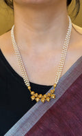 Non Idol 3 layer pearl with earrings