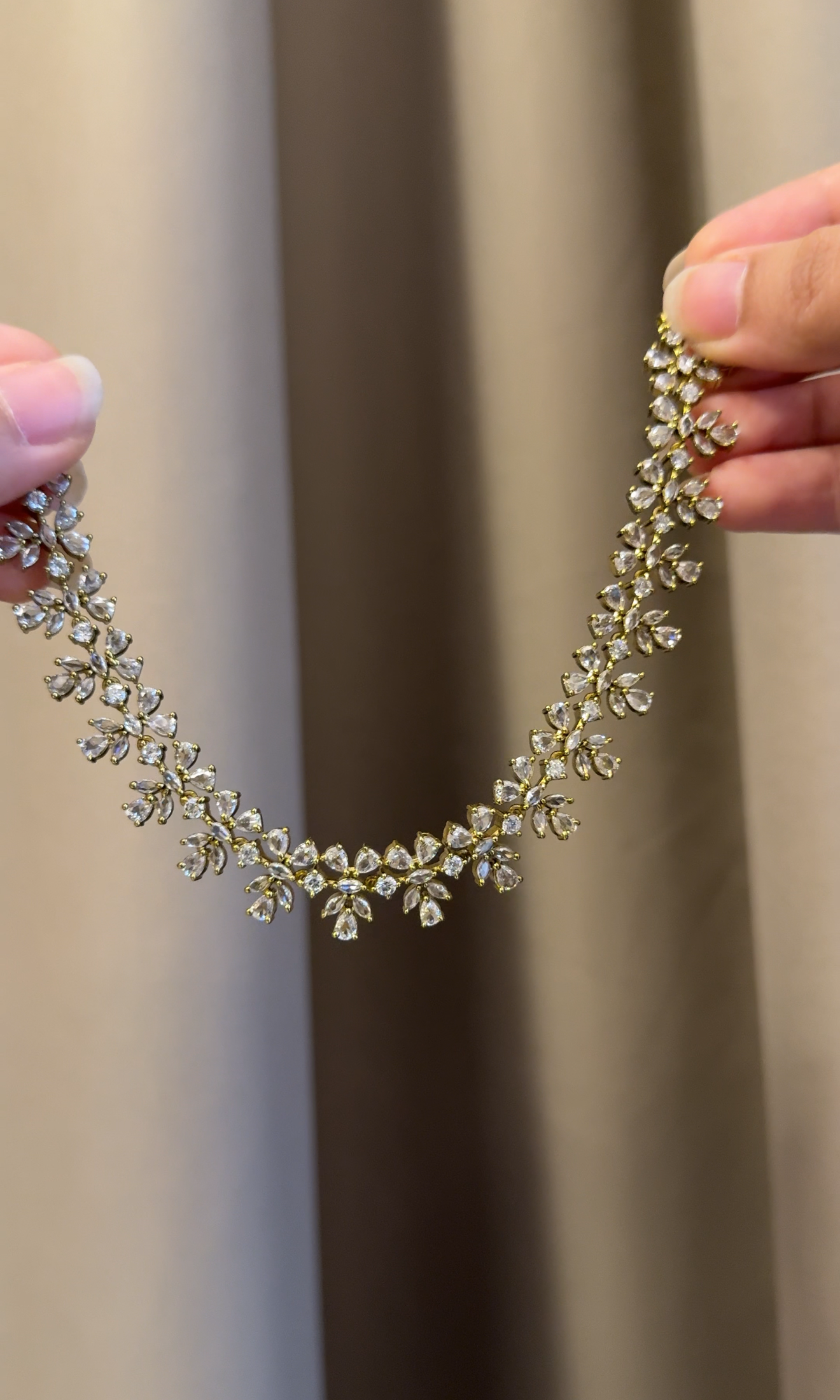 Premium AD stone Choker with Earrings