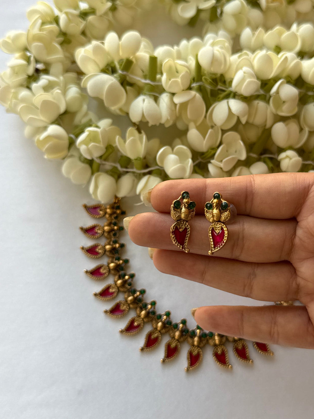 Viral Multi Mango Necklace with Earrings