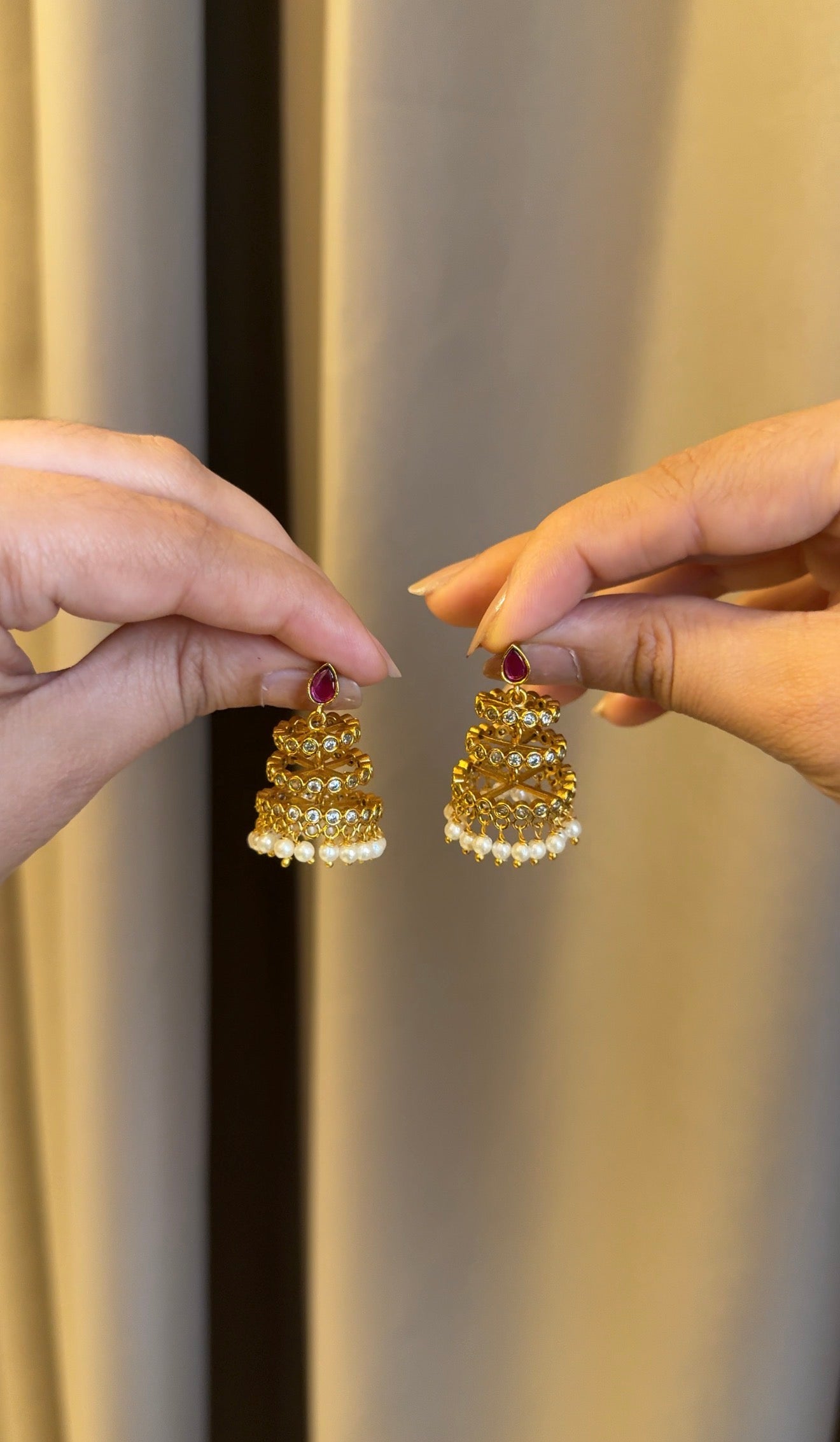 Dancing Tower Jhumka 3 Layer