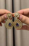 Lavender Diamond Hasli with Earrings