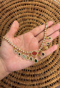 Multi stone pendant Necklace with Earrings