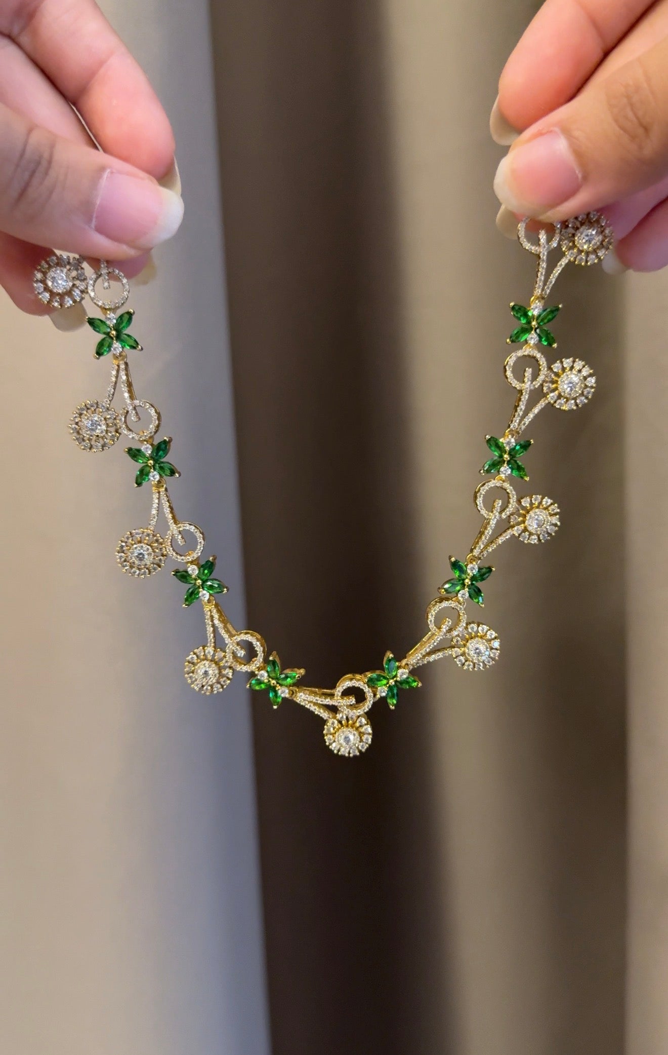 Premium AD stone choker with Earrings
