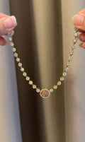 Simple AD stone Choker With Studs