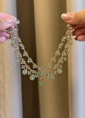 Pastel Green Necklace with Earrings