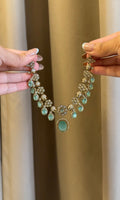 Pastel Green  Necklace with Earrings