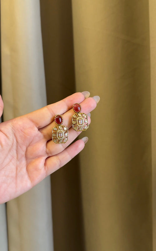 AD Multi Precious stone Choker with Earrings
