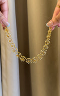 Gold Diamond Replica Necklace with Earrings