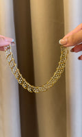 Gold Diamond Replica Necklace with Earrings