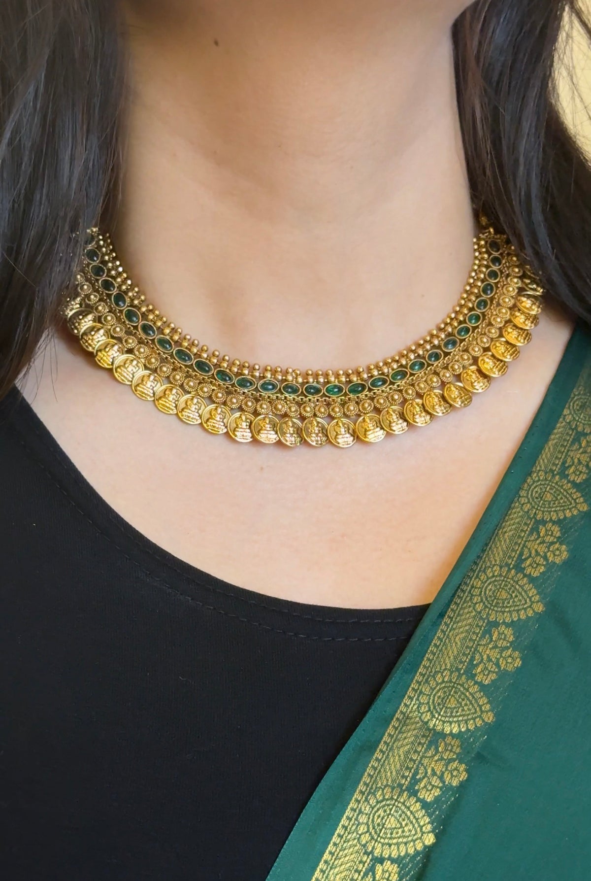 Coin Idol Necklace with Earrings