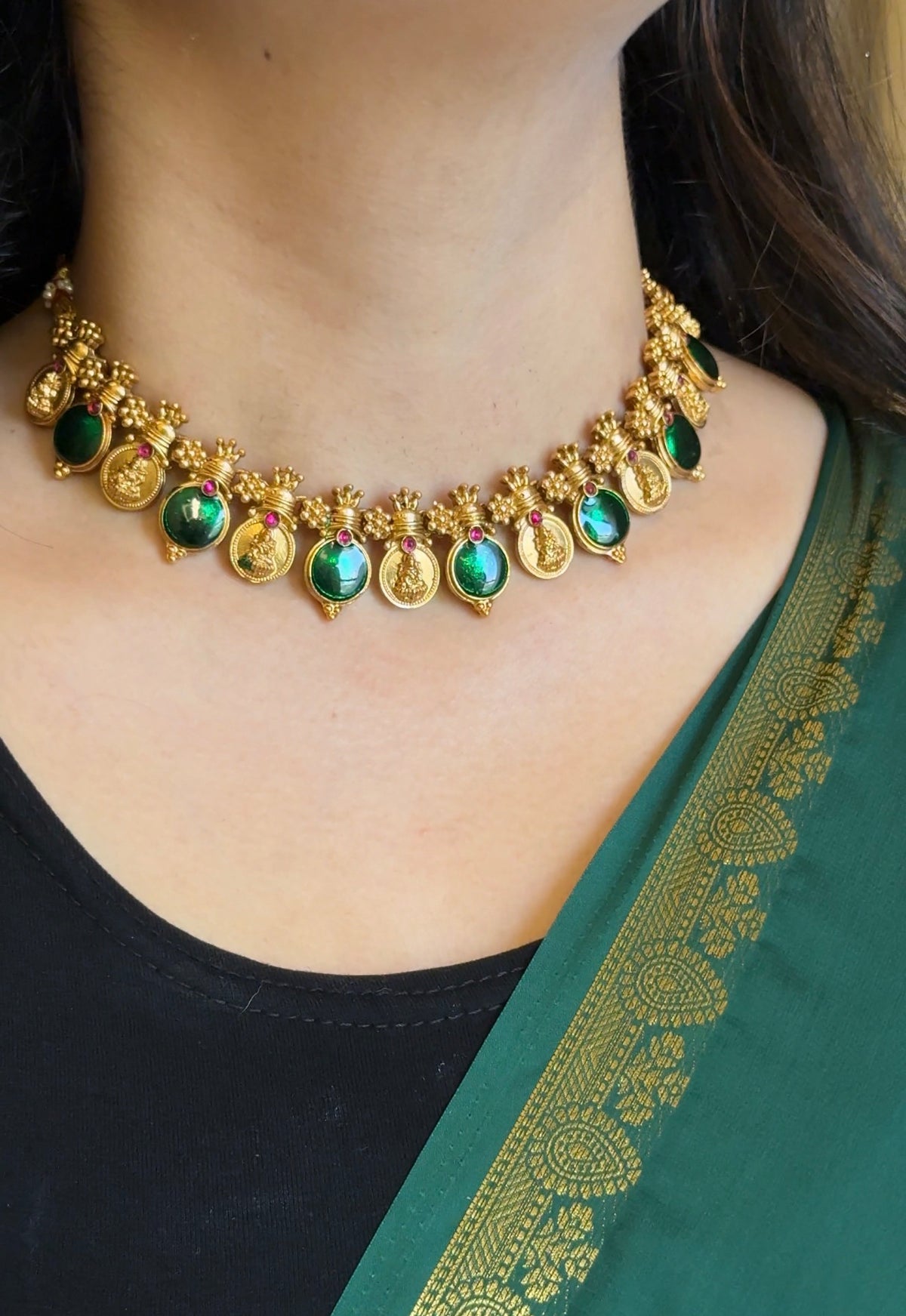 COIN PALAKKA WITH EARRINGS