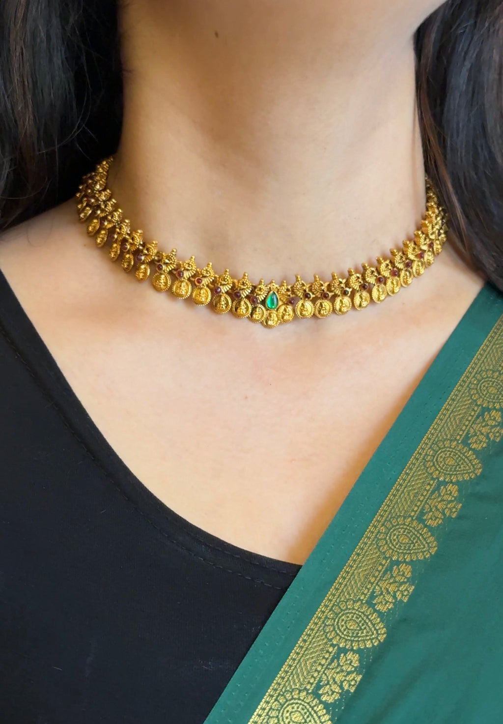 COIN NECKLACE WITH EARRINGS