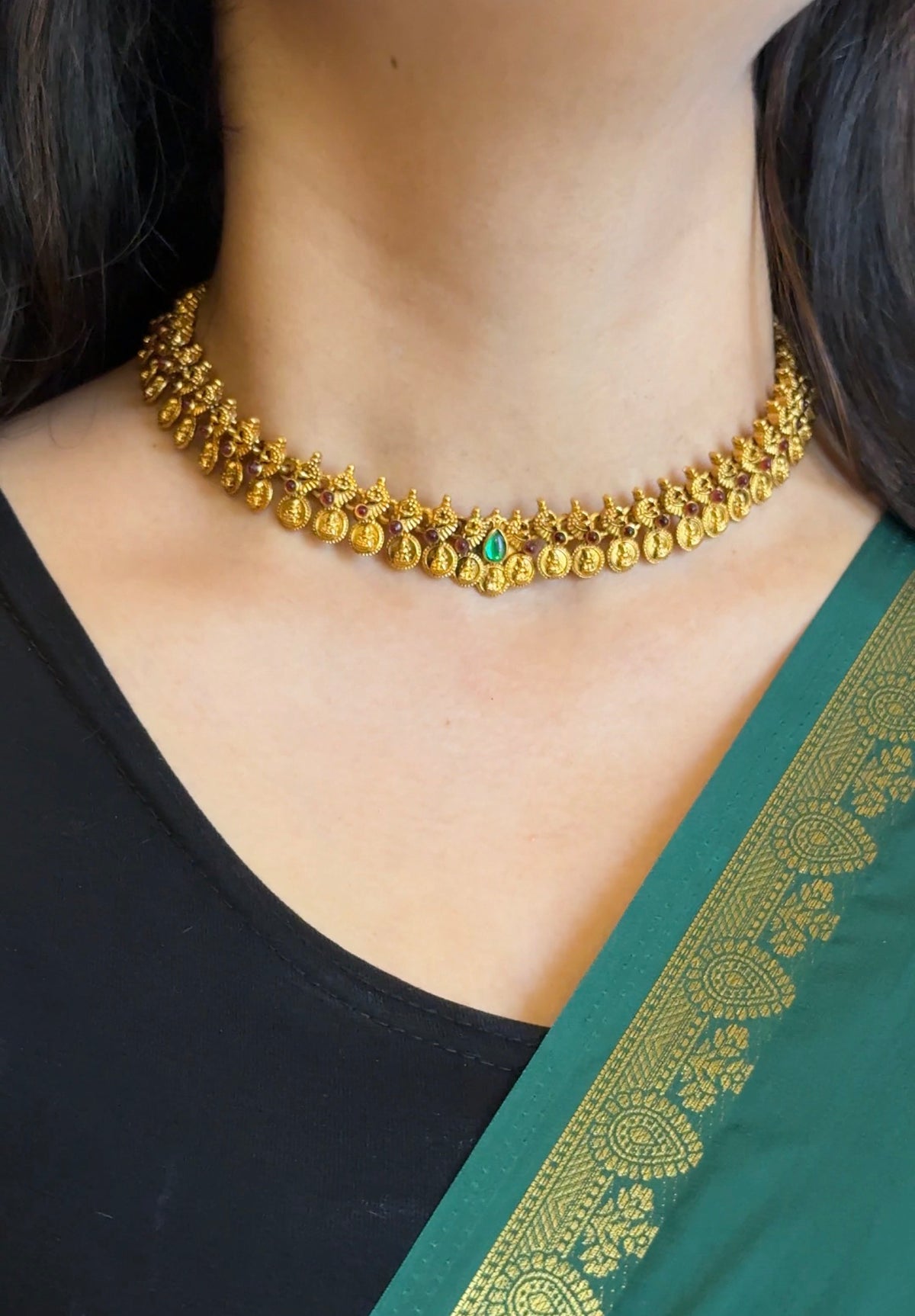 COIN NECKLACE WITH EARRINGS