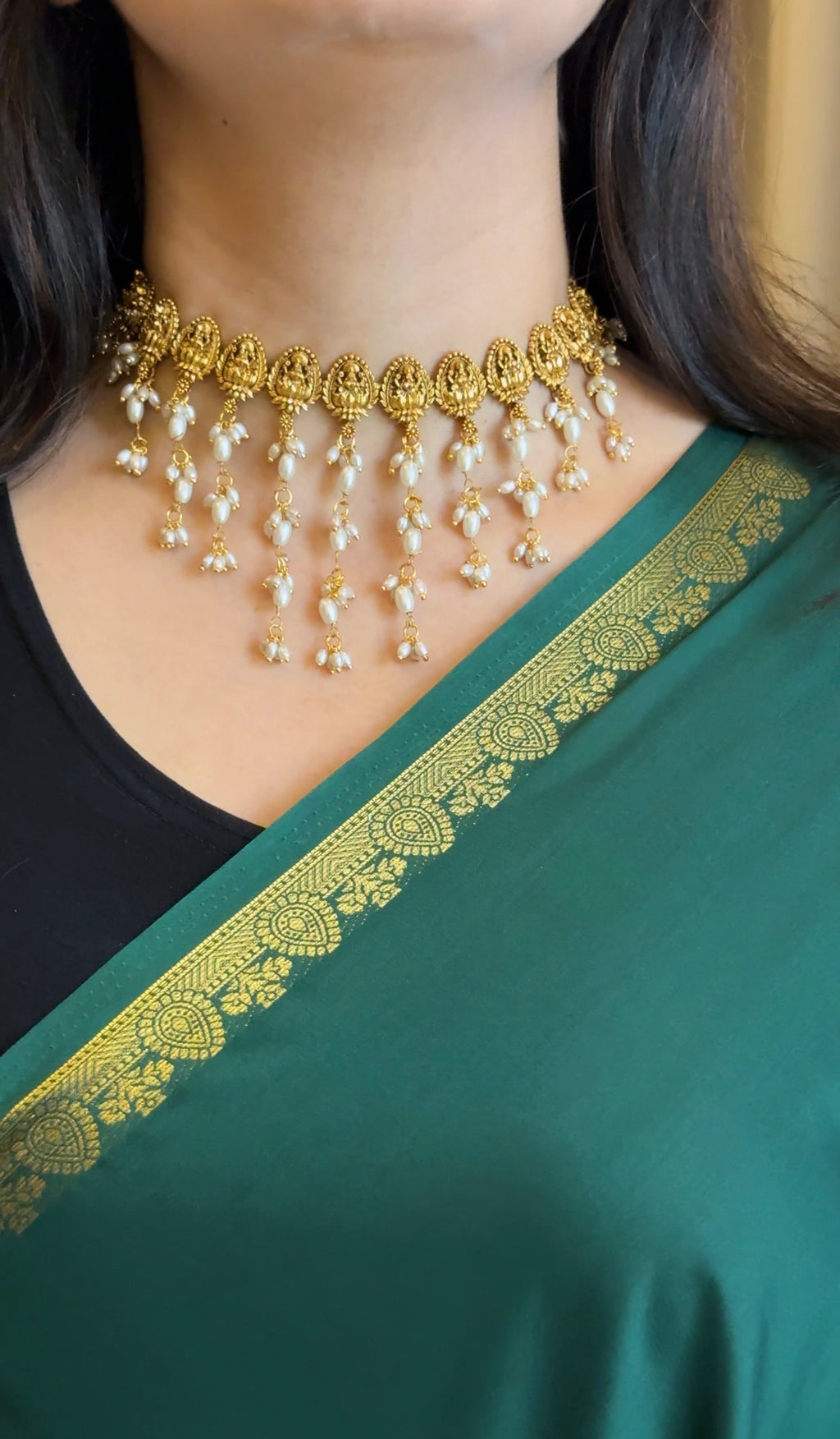 PREMIUM RICEPEARL NECKLACE WITH EARRINGS