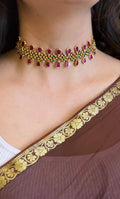 Viral Wine Palakka with Earrings