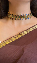 Viral Blue Palakka with Earrings