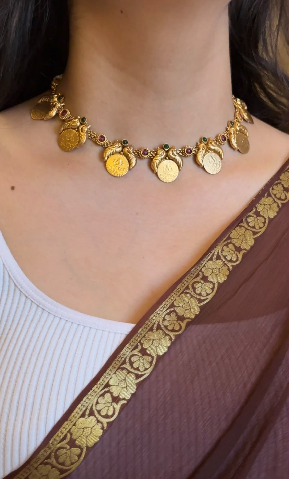 Revathi Kasu Necklace With Earrings